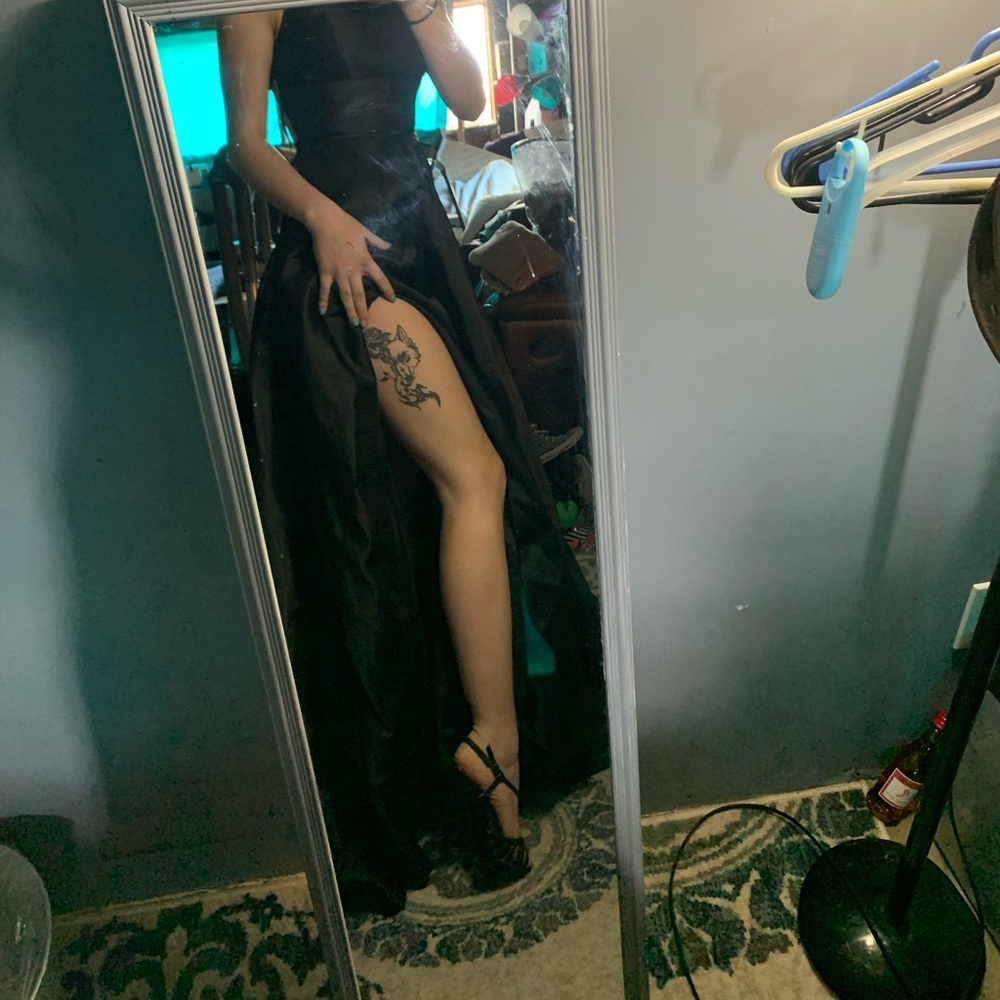 Floor Length Black Prom Dress